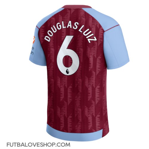 Dres Aston Villa Douglas Luiz #6 Domáci 2023-24 Krátky Rukáv